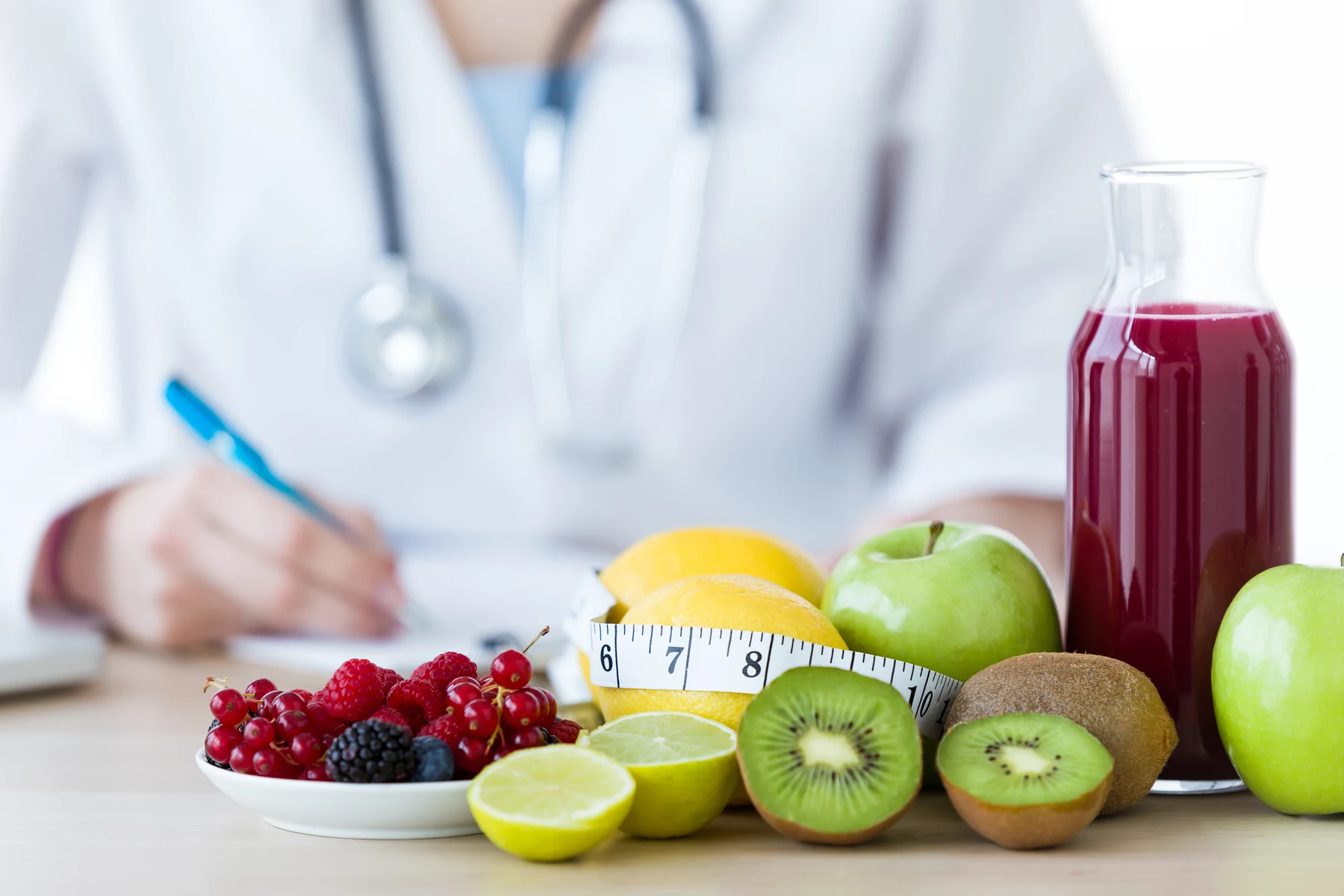 Frische Lebensmittel und persönliche Ernährungsberatung